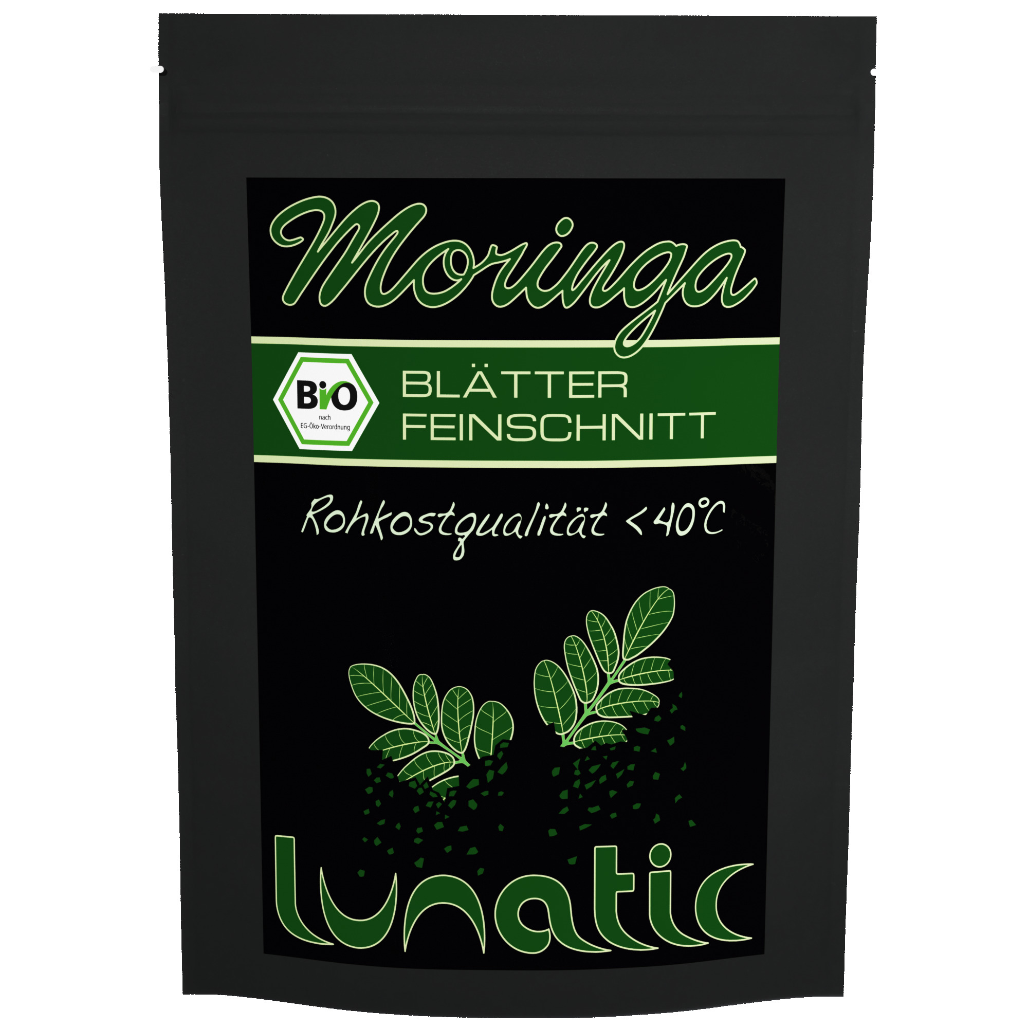 Bio Moringa Feinschnitt für Tee und Speisen Rohkostqualität Moringa