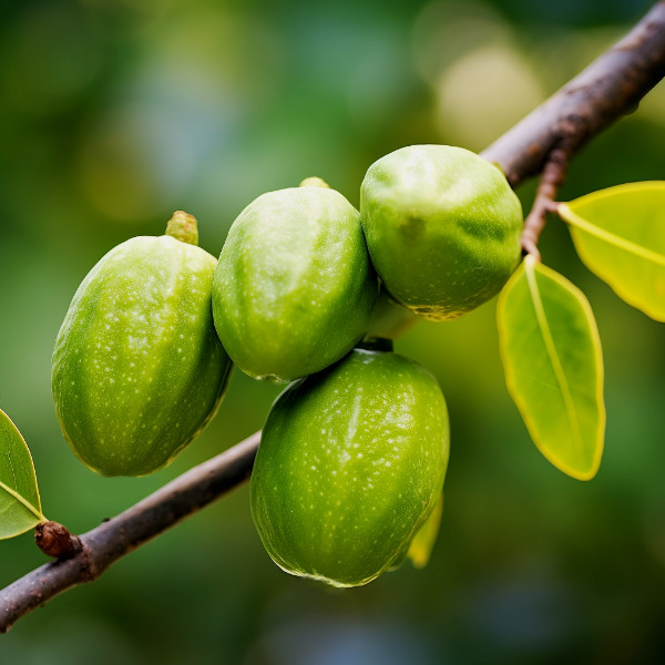 Haritaki-Früchte am Baum